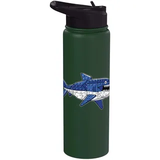 Shark Master Builder Block Building Brick Builder Lustig Stainless Steel Insulated Water Bottle