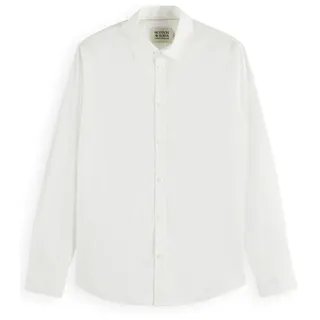 Scotch & Soda Herren Poplin Shirt, Bright White, XL