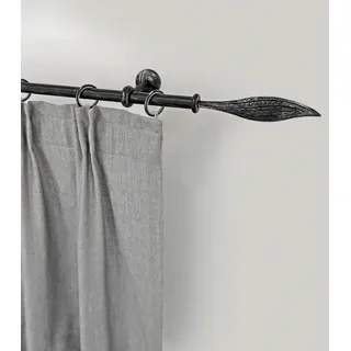 GARESA Vorhangstange Esperanca 1-läufig Ø 16 mm 100 cm Schwarz