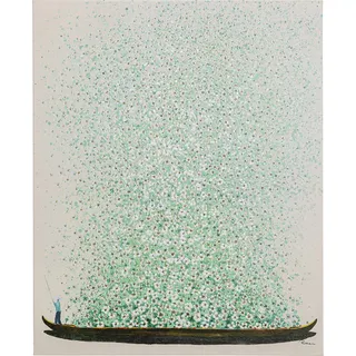 Kare DESIGN Wandbild 80 x 100 cm Flower Boat Beige