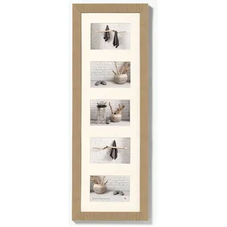 walther + design walther design Bilderrahmen beige 5X 10x15 cm Galerie mit Passepartout, Home Holzrahmen HO515C