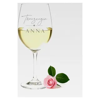 Weinglas Leonardo - Trauzeugin mit Wunschtext - personalisiertes Geschenk für Trauzeuginnen, Hochzeitsgeschenk, JGA, Dankeschön, Glas mit Gravur