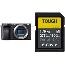 Sony Alpha 6400 | APS-C Spiegellose Kamera (Schneller 0,02s Autofokus 24,2 Megapixel, neigbares Display für Vlogging) + Speicherkarte