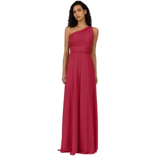 APART One-Shoulder Abendkleid mit Plissee-Drapierung vorne, pink, 38