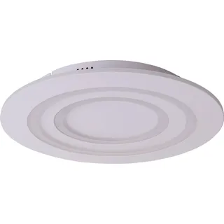 Näve Leuchten LED RGB Deckenleuchte "MIREL" Ø: 50cm LED RGB Deckenleuchte "MIREL" Ø: 50cm Deckenleuchten - LED RGB Deckenleuchte "MIREL" Ø: 50cm, Deckenlampe im Modern Style, aus Metall und Kunststoff in weiß, 6 cm hoch, Ø 50 cm, inkl. LED – dimmbar – CCT-Wechsler – RGB-Farbwechsler – Nachtlichtfunktion – Fernbedienung - Weiß