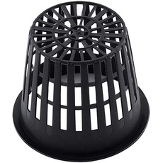 Zerodis Pflanzen Hydrokultur Mesh Netz Topf Körbe Baskets Garten Kunststoff Aquakultur Blumetopf Wachsen Cup 10Pcs(Schwarz)