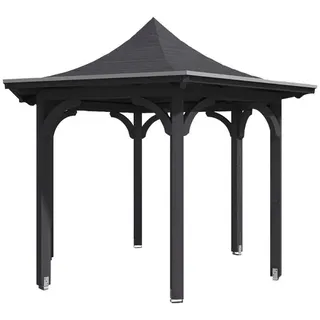 SKANHOLZ Skan Holz Pavillon Versailles Leimholz 418 cm x 360 cm Schiefergrau