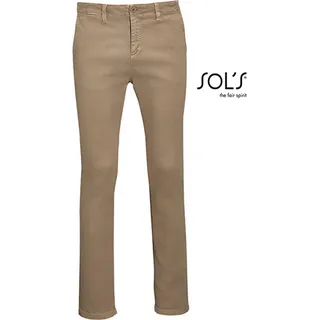 SOL ́S Men ́s Chino Trousers Jules - Length 35 - Braun