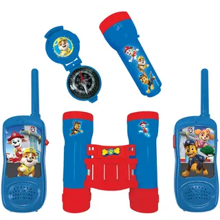 Lexibook PAW Patrol Helfer auf Vier Pfoten Chase-Set für Abenteuer, Walkie-Talkies 120m, Fernglas, Kompass, Taschenlampe, Rot/Blau