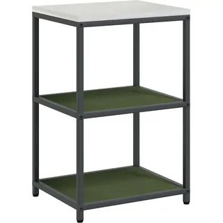 vidaXL Küchenaufbewahrung mit Regal Olive Grün 60 x 50 x 92 cm Stahl - Grün