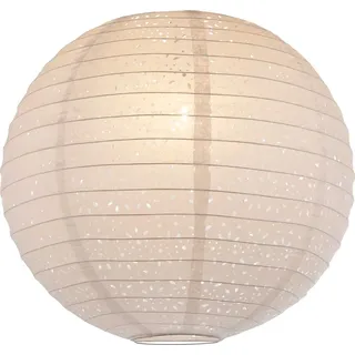 Lampenschirm - Weiß - perforiertes Papier - Ø 40 cm - ohne Pendelaufhängung - Weiß