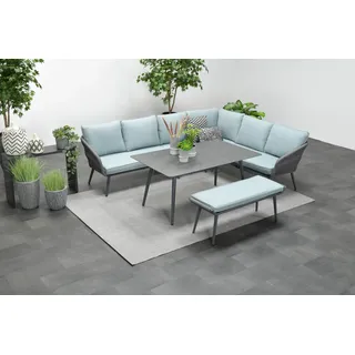 Garden Impressions DAVIS Rope Alu Lounge Set Gartenmöbel Sitzgruppe grau rechts