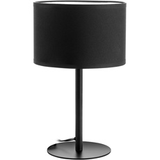 Miratic Tischlampe E27, Desk Lamp Hochwertige und stilvolle Lampe E27 Tischlampe Perfekt für Wohnzimmer Tischlampe Wohnzimmer E27 max 60 W(Glühbirne nicht enthalten) (Schwarz)