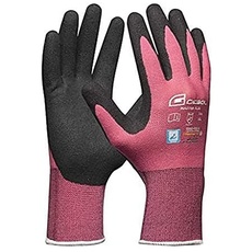 Gebol Master Flex Lady | Arbeitshandschuhe mit PPU-Nitril-Beschichtung | Nitrilhandschuhe dermatologisch getestet | Gartenhandschuhe mit Grip für Damen | Größe S (Gr 7) | Rosa | 1 Paar