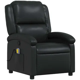 vidaXL Massagesessel Kunstleder 47 x 99,5 x 0 cm Schwarz mit Fernbedienung
