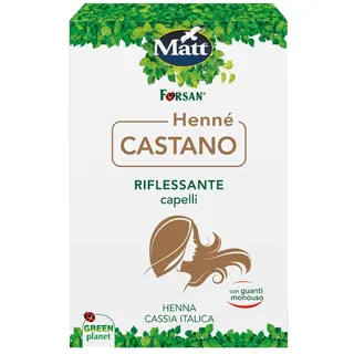 Matt, Braunes Henna, Haarglättungsmittel auf Basis von Henna und Cassia Italica, 100% natürlich, stärkt das Haar, nützlich zur Abdeckung von weißem Haar, 2 Packungen mit je 50 g