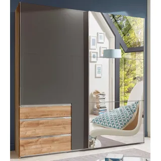 WIMEX Schwebetürenschrank Level by fresh to go 200 x 216 x 65 cm Grau