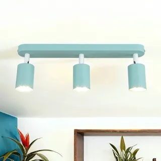 Deckenstrahler Kinderzimmerleuchte Mint Grün L: 52cm Metall 3-flammig GU10