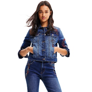 Desigual Women's Denis Woman Denim Trucker Jacket, Blue, XXL