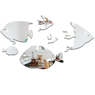Wandtattoo Spiegel wasserdicht schimmelresistent aus PVC für Badezimmer und Kinderzimmer, Selbstklebend ohne Rückstände bei Entfernung, Ideal für Nassräume Mietwohnungen Wohnzimmer