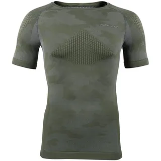 Nalini Herren Combat Thermounterhemd, Grün Camouflage, S-M EU
