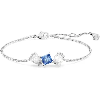 Swarovski Mesmera Armband Blau/Weiß Rhodiniert