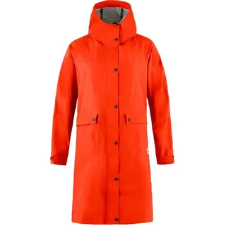 Fjällräven Damen Vardag Rain Parka, Flame Orange, L