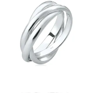 Elli Silberring ELLI "Ring Wickelring Trio Trini Basic Schmuck Geschenk 925 Silber" Gr. 58, silber, Fingerringe, Damen, 58, Silber 925 (Sterlingsilber), Silberring