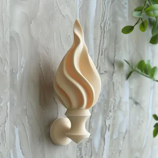 Decords 3D-gedruckte Fackel-Wanddekoration – Größe: 18 cm