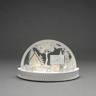 Konstsmide 3280-210, Leichte Dekorationsfigur, Weiß, Holz, Ambiente, Schlafzimmer, Café, Kinderzimmer, Flur, Homeoffice, Hotel, Laden, IP20 - Weiß