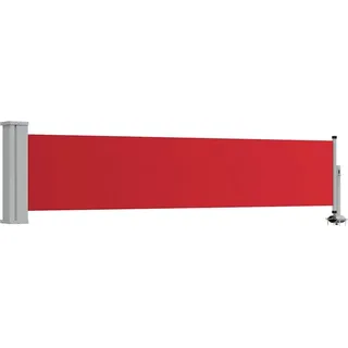 vidaXL Ausziehbare Seitenmarkise 60×300 cm Rot - Rot