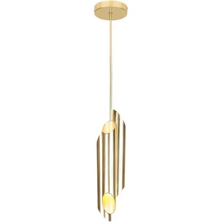 Hängelampe drei goldene Röhren Libra 6xE14 40W Milagro - Gold