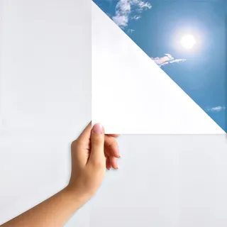 Marapon MARAPON® Milchglasfolie blickdichte Verdunkelung [0.445x2 m] inkl. eBook und Videoanleitung - Klebefolie Sichtschutzfolie für Fenster - Fensterfolie - Folie für Fenster Sichtschutz Küche Bad Büro