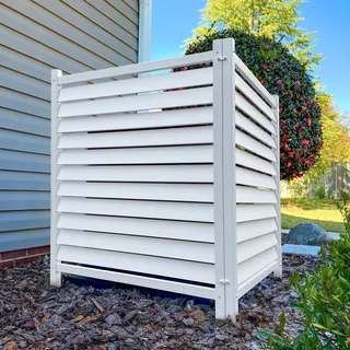 Enclo Privacy Screens EC18010 Waverly Sichtschutzzaun für den Außenbereich, 1,2 m H x 0,9 m B, kein Graben, Vinyl, Lamellen-Kit (2er-Pack), weiß