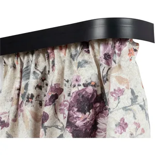 SN DECO GROUP Gardinenschiene »SH2« 2 läufig-läufig Fixmaß Set 2-läufig,inkl. Rundbögen, Blende 5 cm, vorgebohrt, Innenlauf, schwarz