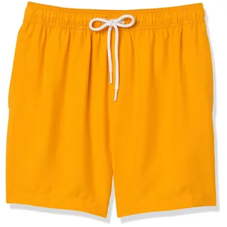 Amazon Essentials Herren Badehose, Schnell Trocknend, 18 cm - Auslauffarben, Goldgelb, XXL