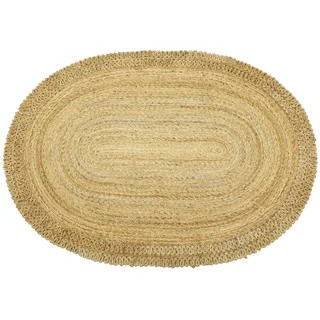carpetfine Juteteppich Luca", beige (natur), B:80cm H:13mm L:150cm, Jute, Teppiche, Sisalteppich, natürliches Pflanzenmaterial von Hand gewebt, Boho Style