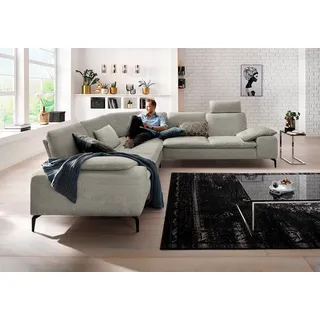 W.Schillig Eckcouch Polyester 3-Sitzer Grau