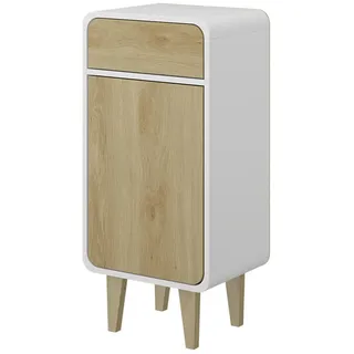 Vicco Midischrank Arla Weiß/Eiche 40 x 81 cm