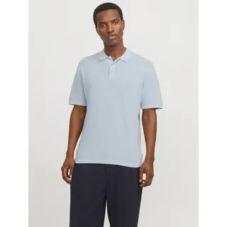 JACK & JONES George Kurzarm-poloshirt - Chambray Blue / W Cloud Dancer - S