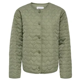 Only Übergangsjacke Rundhals, Knopfleiste Eingrifftaschen Größe: M, - grün,