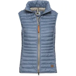 camel active Damen Weste aus recyceltem Polyamid | Winddichte und wasserabweisende Steppweste mit Stehkragen und 2-Wege-Reißverschluss - daunenfrei
