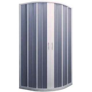 Forte DUSCHKABINE RUNDDUSCHKABINE ECKDUSCHE PVC 70x90 CM H185 ZENTRAL WEISS