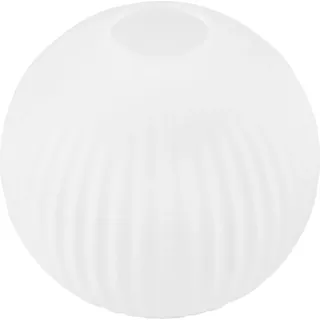 Lampenschirm Riffle weiß Kugel klein 14 cm – stilvoller Glaslampenschirm für elegante Innenbeleuchtung