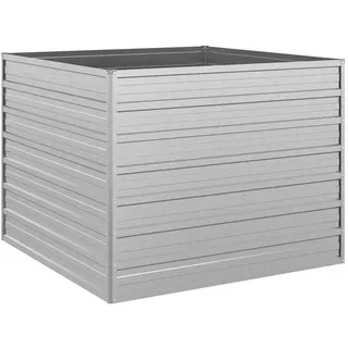 vidaXL Garten-Hochbeet 100 x 100 x 77 cm Silber