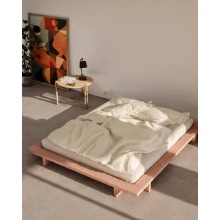 Karup Design Bettgestell »JAPAN BED, FSC®-zertifiziertem Massivholz Futonbett, excl. Matraze« Mit Lattenrost, Minimalistisches Japandi Design, bodennah & zeitlos in vielen Größen, pink