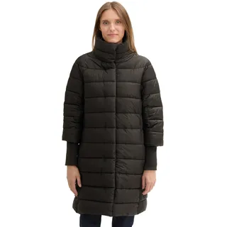 TOM TAILOR Steppmantel mit Stehkragen, schwarz