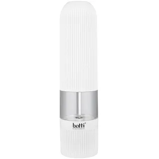 Botti Trado elektrische Gewürzmühle weiß | Vielseitiges Mahlen | Einstellbare Mahlstärke | Praktische Beleuchtung | Hochwertiges Keramikmahlwerk | Modernes Design, Weiss