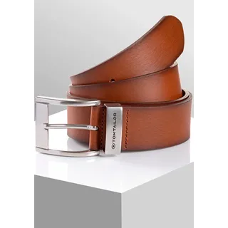 Ledergürtel TOM TAILOR "TTTOM", Damen, Gr. 120, braun (light braun uni), Büffelleder, unifarben, Gürtel Ledergürtel, 4 cm breiter Herrengürtel, Casual und Jeans Look