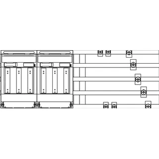 F-Tronic 7110530 NH-Verteiler Trenner zweifach, H=500mm, B=550mm, T=165mm, IP31/43 NHV2T